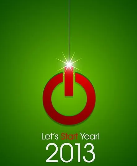 2013新年创意卡片矢量素材三eps,ai矢量模版下载