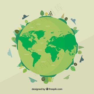 绿色背景矢量图