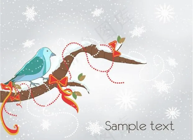 卡通圣诞背景图片eps,ai矢量模版下载