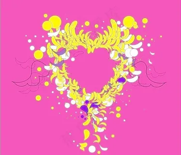 心形翅膀矢量图图片