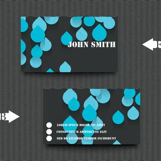 水滴设计名片矢量素材