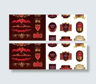 红瓶贴矢量瓶身贴