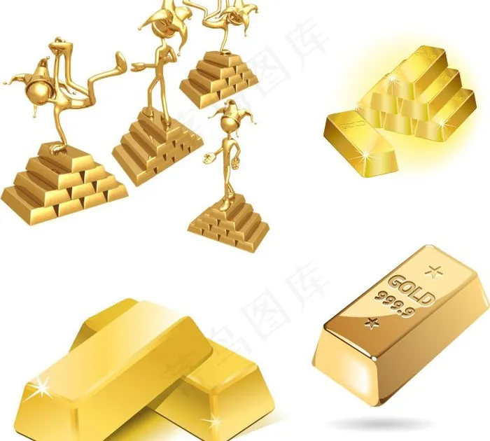 金条矢量素材