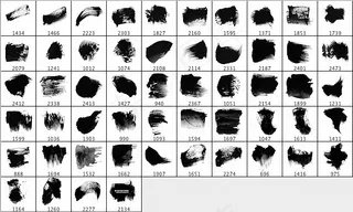 毛笔墨迹笔刷下载