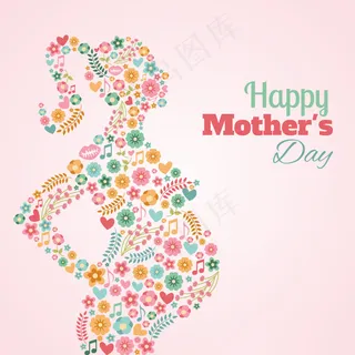 孕妇时尚素材剪影