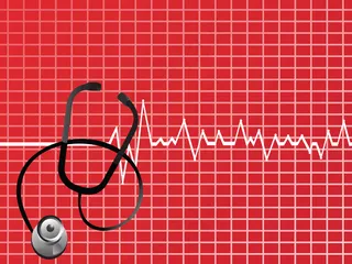 用听诊器矢量医学背景