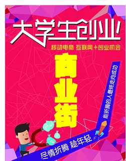 大学生创业海报图片