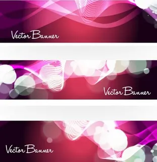 光晕流线banner矢量图 AI