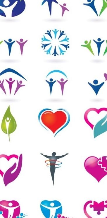 人型logo图片ai矢量模版下载