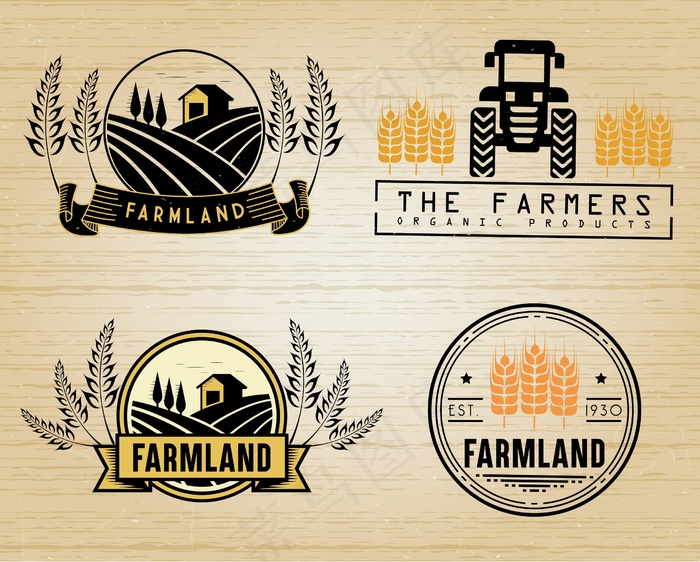 农场图标矢量素材