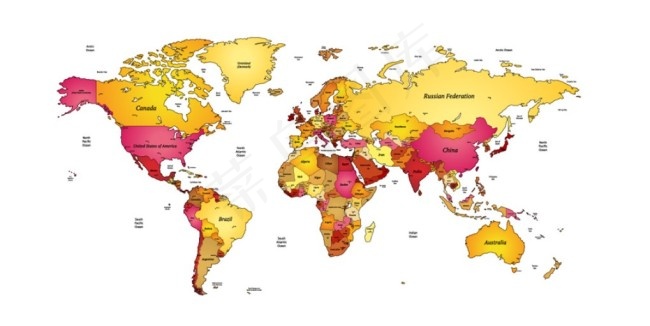 世界地图矢量素材