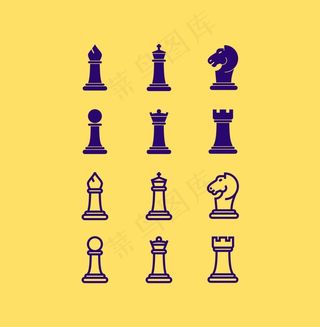 12免费象棋插图的矢量格式