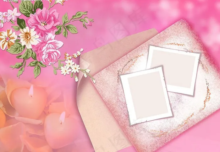 浪漫相框图片(3600X2700(DPI:150))psd模版下载
