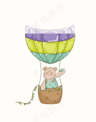 卡通图案手绘卡通动物矢量图