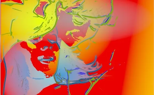 精神病的人的肖像艺术剪辑