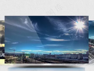 意境唯美阳光穿透自然乡村城市风光延...