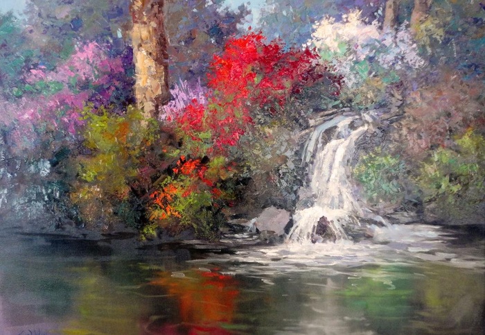 风景油画绘画图片