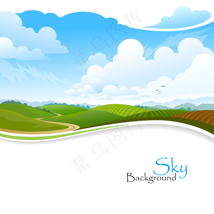 美丽的风景矢量background...eps,ai矢量模版下载