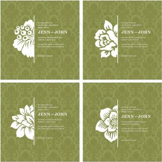 绿色花纹背景矢量素材