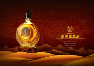 国琛养生虫草酒PSD广告设计