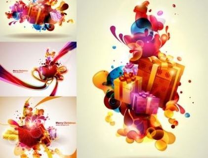向量丰富多彩的圣诞礼物 向量丰富多彩的圣诞礼物