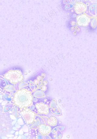 紫色底白花纹底纹花纹素材