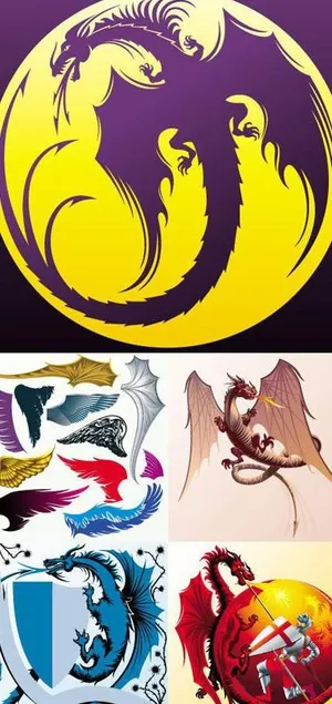 飞龙图案矢量素材图片