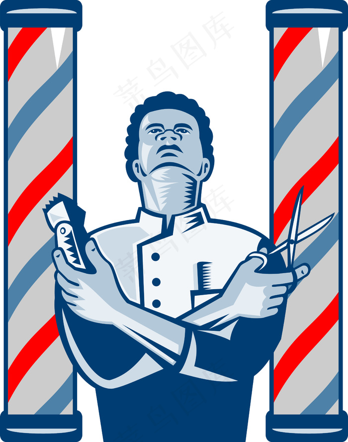 极发剪和复古的理发剪刀