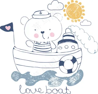 多色卡通插画EPS矢量背景元素设计