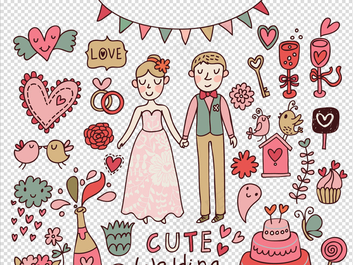 卡通动漫花草树木植物动物png免扣...