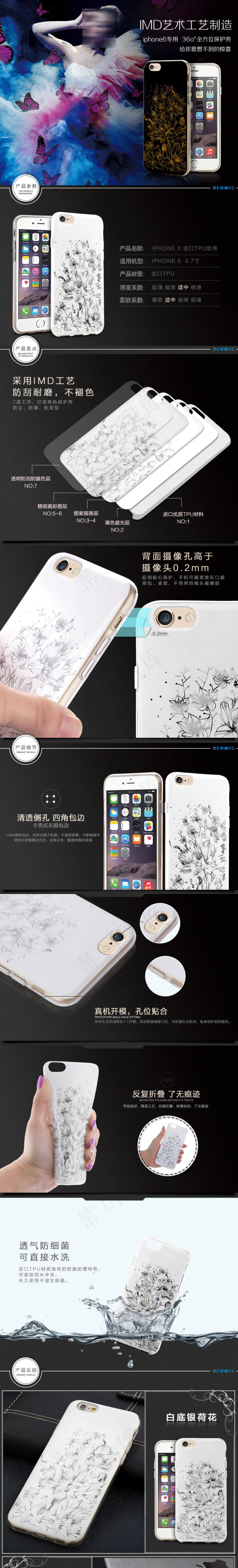 iPhone6手机壳软套蝴蝶宝贝详...(990X632(DPI:72))psd模版下载