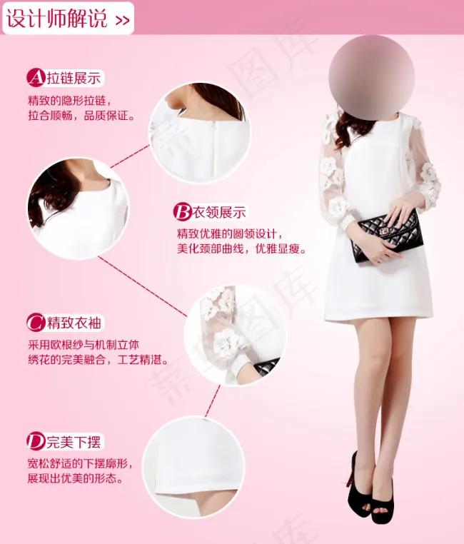 淘宝女装细节展示图图片(750X880(DPI:72))psd模版下载