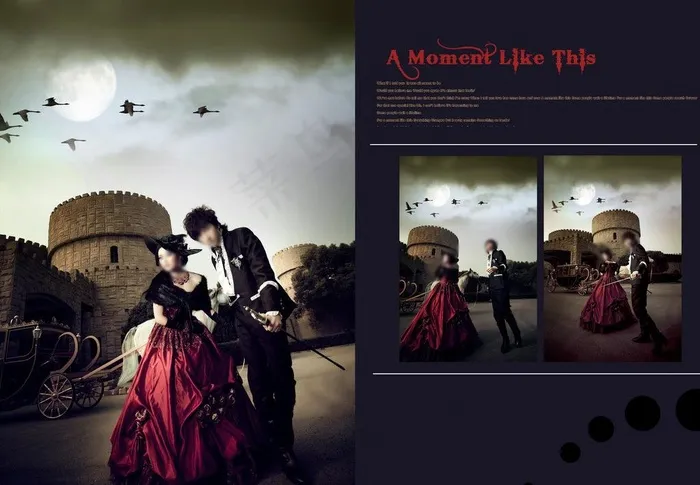 英式古典风婚纱模板图片psd模版下载