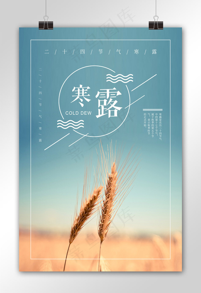 简约寒露海报设计
