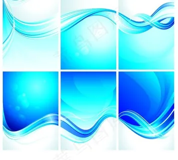 蓝色创意展板背景矢量图