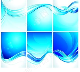 蓝色创意展板背景矢量图