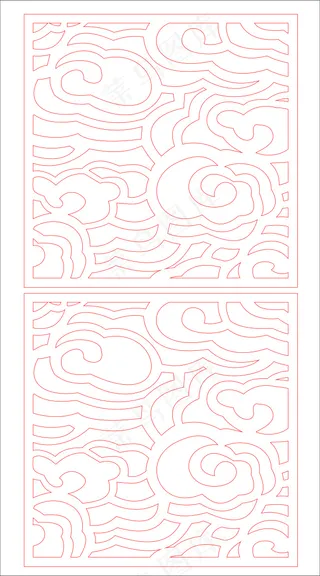 祥云分段雕花板