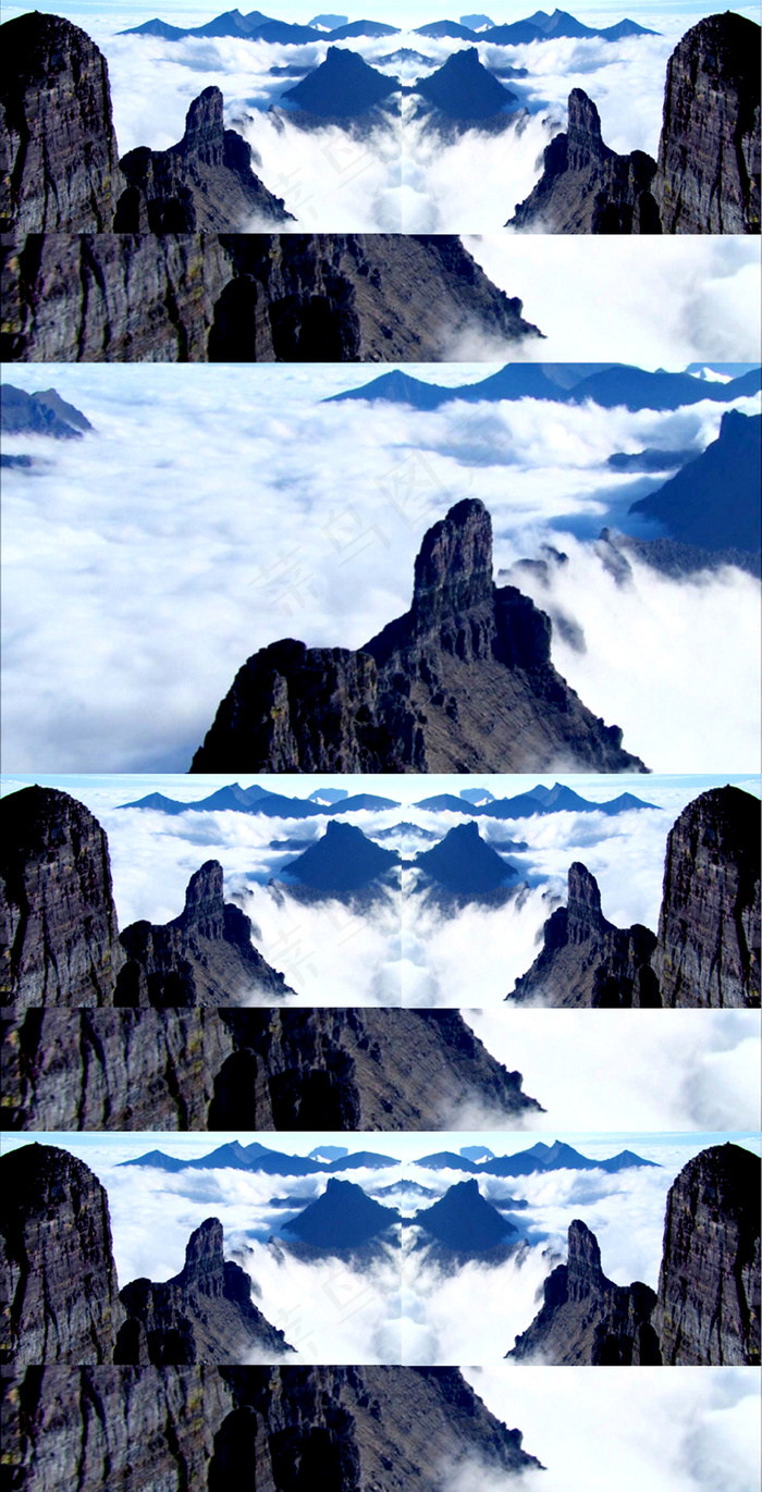 高清山峰云海自然风景视频