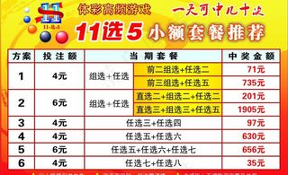 体育彩票11选5套餐图片