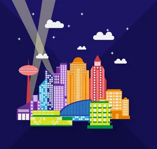 时尚现代建筑设计矢量素材