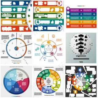 矢量微立体信息图形图