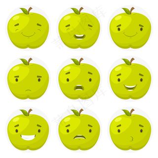 超可爱表情水果矢量素材大合集