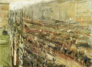 欧洲城镇油画图片