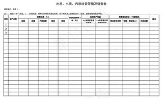 出租、出借、内部经营等情况调查表