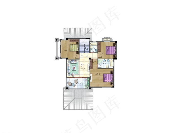 别墅平面效果图图片