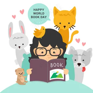 快乐的世界图书日图片