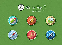 旅行图标图片psd模版下载