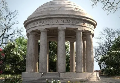 欧式风格石亭3d模型图片