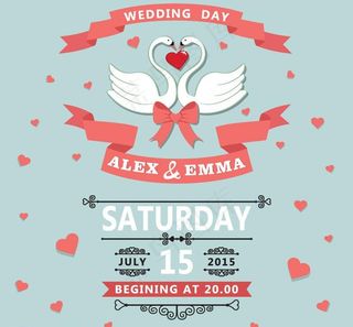 婚礼邀请卡图片