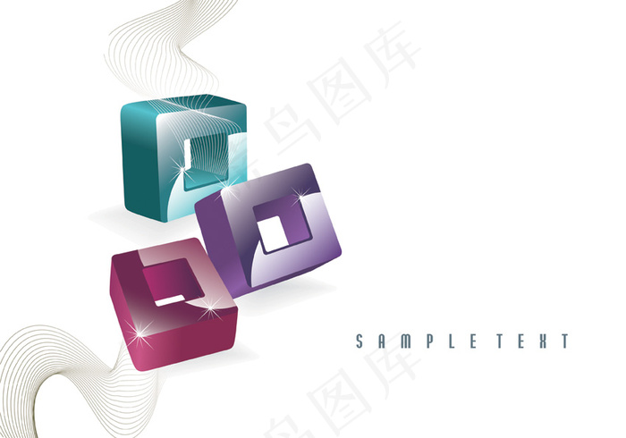 三维图形矢量eps,ai矢量模版下载